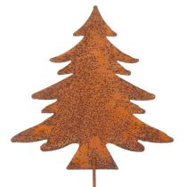 Artículo Estaca de jardín, acero envejecido, ciervo, estrella, abeto, 10/15 cm de alto, 3 piezas