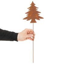 Artículo Estaca de jardín, acero envejecido, ciervo, estrella, abeto, 10/15 cm de alto, 3 piezas