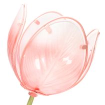 Artículo Estaca decorativa de jardín con forma de tulipán para macizos y bordes de flores, 94 cm.