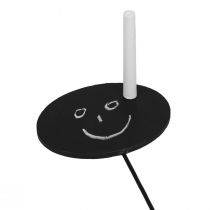 Artículo Estacas de cama Estacas de jardín Letreros de madera Ovalados Negro Al 17,5 cm Paquete de 12