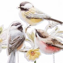 Estacas de jardín pájaros de metal, estacas de flores para el jardín 84cm
