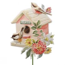 Estacas de jardín pájaros de metal, estacas de plantas decoración de pajarera 76,5 cm