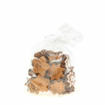 Artículo Galletas navideñas decorativas en forma de estrella, 24 piezas, galletas festivas para decorar la mesa en forma de estrella, aspecto de azúcar glas, estrellas decorativas de poliresina, aprox. 6 cm