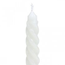 Velas retorcidas velas en espiral crema Ø2.2cm H30cm 2pcs