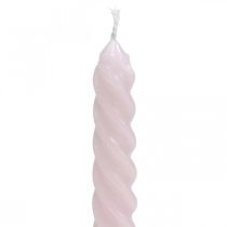 Velas retorcidas velas en espiral rosa Ø2.2cm H30cm 2pcs