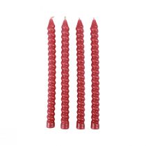 Artículo Velas retorcidas velas en espiral rosa Ø1,4cm H18cm 4ud
