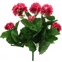 Artículo Geranio flor artificial rosa flor de balcón artificial 7 flores Al.38cm