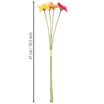 Artículo Ramo de flores de gerbera artificiales para decoración fresca y de fácil cuidado 47 cm 32 piezas