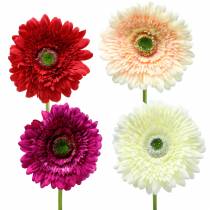 Artículo Gerbera artificial Ø10cm L62cm Diferentes colores