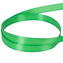 Artículo Cinta de regalo y decoración, cinta de tafetán verde, 10 mm de ancho, 50 m de largo