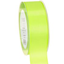 Artículo Cinta de regalo decorativa con orillo verde lima 40 mm 50 m