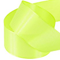 Artículo Cinta de regalo decorativa con orillo verde lima 40 mm 50 m