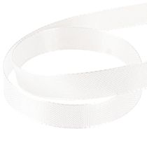 Artículo Cinta de regalo, cinta decorativa, cinta de tafetán blanca, 15 mm, 50 m