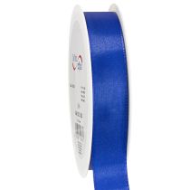 Artículo Cinta de regalo, cinta decorativa, cinta de tafetán, azul oscuro, 25 mm × 50 m