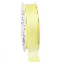 Artículo Cinta de regalo cinta decorativa de mica amarilla brillante 25mm 20m