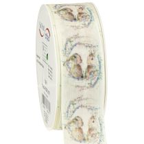 Artículo Cinta de regalo Cinta de Pascua Conejos 40mm 18m