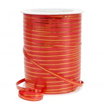 Artículo Cinta de regalo roja con rayas doradas 4,8mm 250m