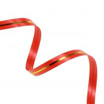 Artículo Cinta de regalo roja con rayas doradas 4,8mm 250m