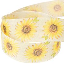 Artículo Cinta de regalo girasoles cinta amarilla 40mm 15m