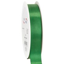 Artículo Cinta de regalo de tafetán, cinta decorativa verde oscuro, 25 mm × 50 m