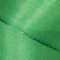 Artículo Cinta de regalo de tafetán, cinta decorativa verde oscuro, 25 mm × 50 m