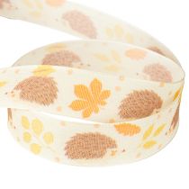 Artículo Cinta de regalo cinta de orillo erizo de otoño 15mm 18m