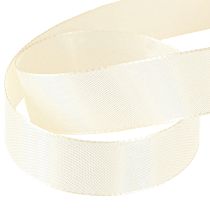 Artículo Cinta de regalo y cinta decorativa cinta tafetán crema 25mm 50m