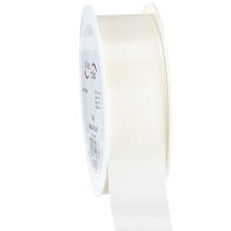 Artículo Cinta de regalo y cinta decorativa cinta de tafetán crema 40mm 50m