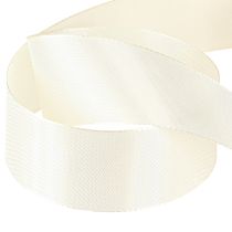 Artículo Cinta de regalo y cinta decorativa cinta de tafetán crema 40mm 50m