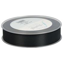 Artículo Cinta de regalo cinta decorativa floral de luto negra 25mm 50m