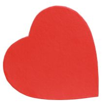 Artículo Caja de regalo corazón decoración de papel rojo 14×14,5cm H9cm 3ud