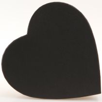 Artículo Caja de regalo corazón caja de papel negro 18×18cm H10cm 2ud
