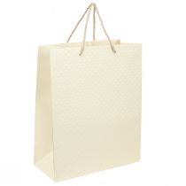 Artículo Bolsa regalo bolsa regalo papel crema 26×12×32cm 1ud