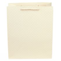 Artículo Bolsa regalo bolsa regalo papel crema 26×12×32cm 1ud
