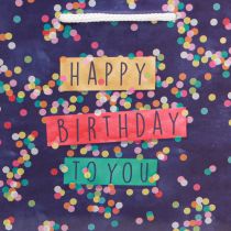 Artículo Bolsa de regalo de cumpleaños “Feliz Cumpleaños” papel 18×10×23cm 2uds