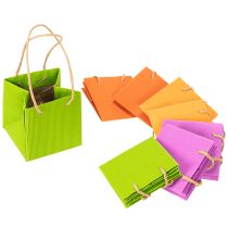 Artículo Bolsa de regalo, bolsa de papel con asas, embalaje colorido, 10,5 cm, 8 piezas