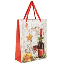 Artículo Bolsa de regalo de Navidad 8 cm x 18 cm H24 cm juego de 2