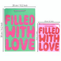 Artículo Bolsa de regalo con asas “Filled with Love” 36/23cm Juego de 2
