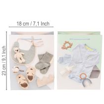 Artículo Bolsa de regalo para bebé niño - Ideal para regalos de nacimiento - 23 cm - 2 unidades