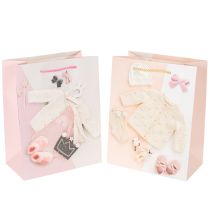 Artículo Bolsas de regalo para bebés niñas, bolsas de regalo de nacimiento, 23×18cm, 2 unidades