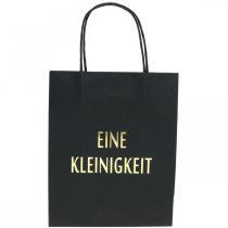 Bolsas de regalo papel &quot;A little something&quot; negro 20×11×25cm 6uds