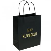 Bolsas de regalo papel &quot;A little something&quot; negro 20×11×25cm 6uds