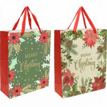 Artículo Bolsas de regalo Bolsa de regalo de Navidad Feliz Navidad 32x26cm 2pcs