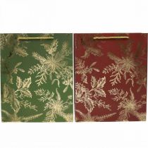 Bolsas de regalo Navidad Bolsas de Navidad muérdago 26×32cm 2pcs