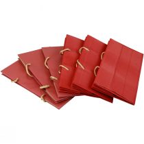 Artículo Bolsas de regalo bolsas de papel rojas con asa 24×12×12cm 6ud