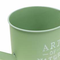 Artículo Maceta, regadera decorativa, jardinera de zinc verde menta, Ø16,5cm