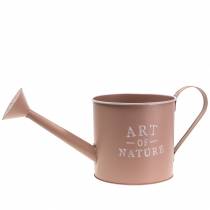 Artículo Maceta/regadera decorativa vintage, zinc rosa antiguo, Ø16,5 cm H17 cm