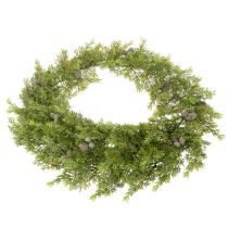 Artículo Guirnalda artificial de ciprés con piñas, 180 cm, para mesa y puerta.