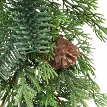 Guirnalda navideña guirnalda decorativa con conos verde 182cm