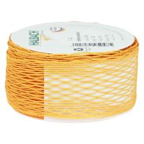 Artículo Cinta de malla, cinta decorativa, naranja, reforzada con alambre, 50 mm, 10 m